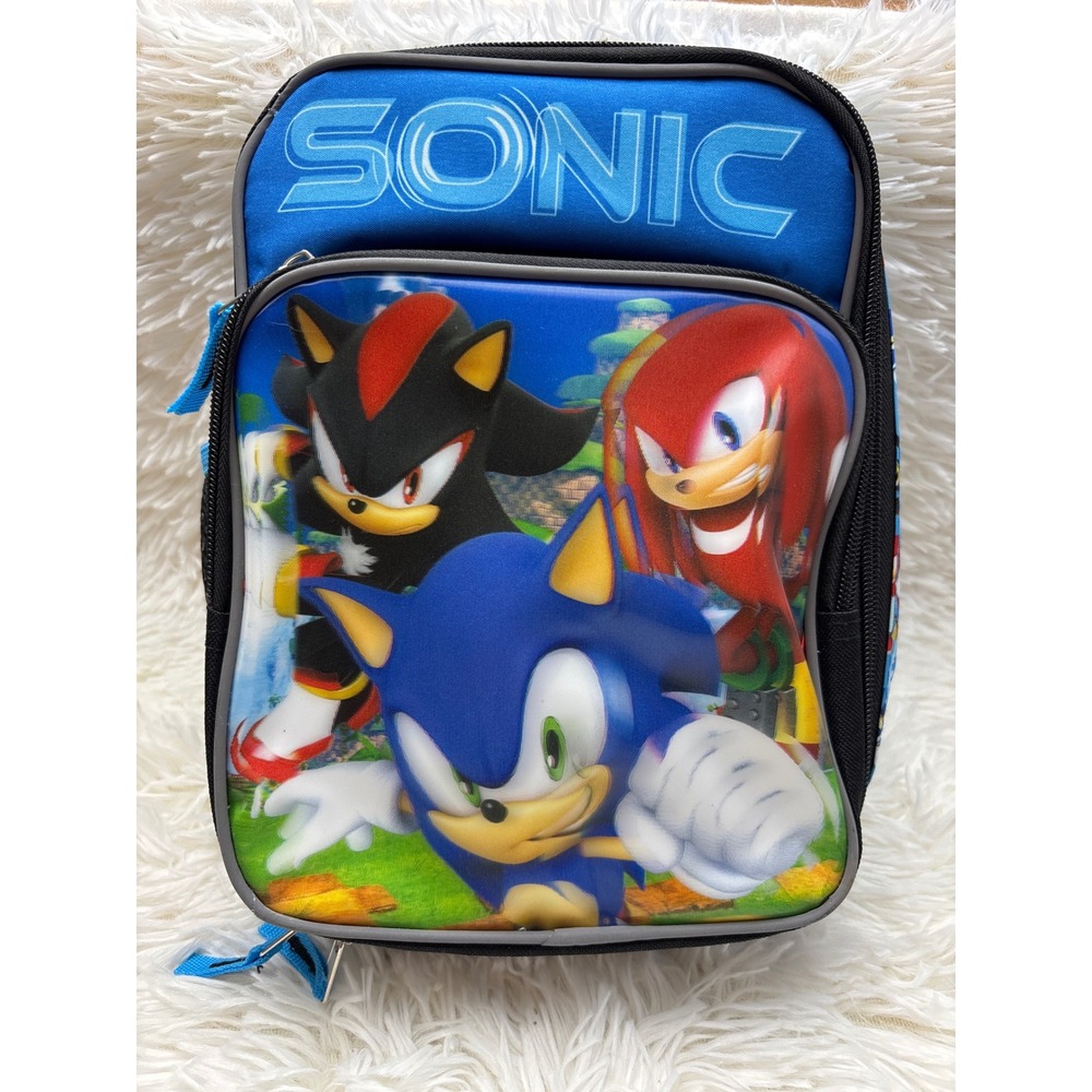 Sonic the Hedgehog Lunch Box Insulated Bag Shadow Knuckles Blue SEGA NWT